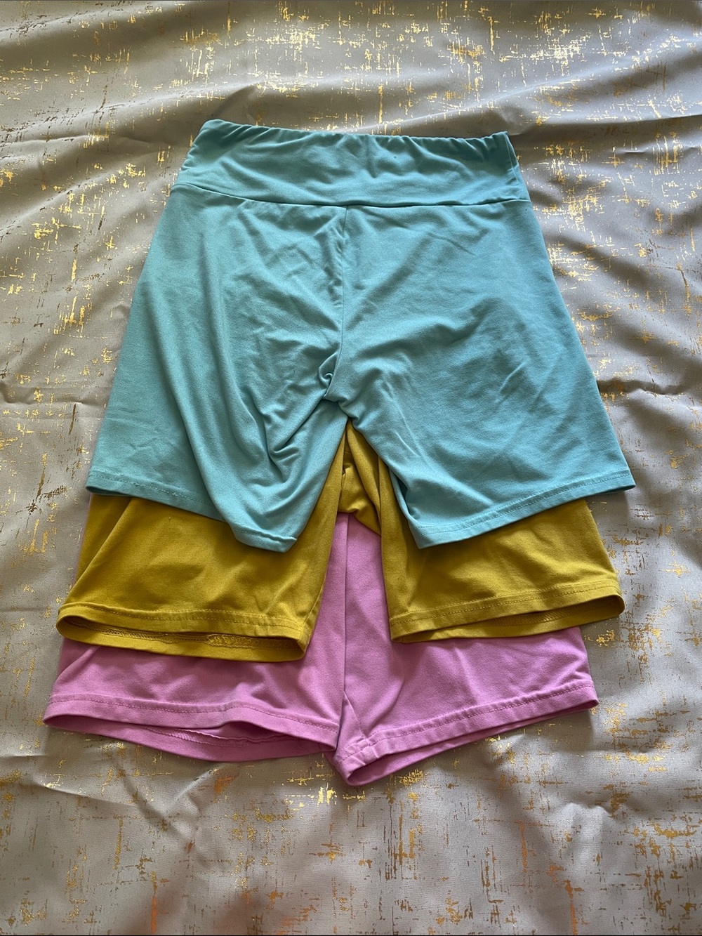 wild fable Kids Pull-On Shorts in Aqua, Mustard, Pink